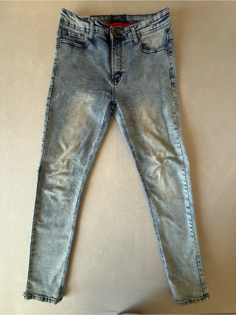 Slim Fit Men's Light Blue Washed Jeans